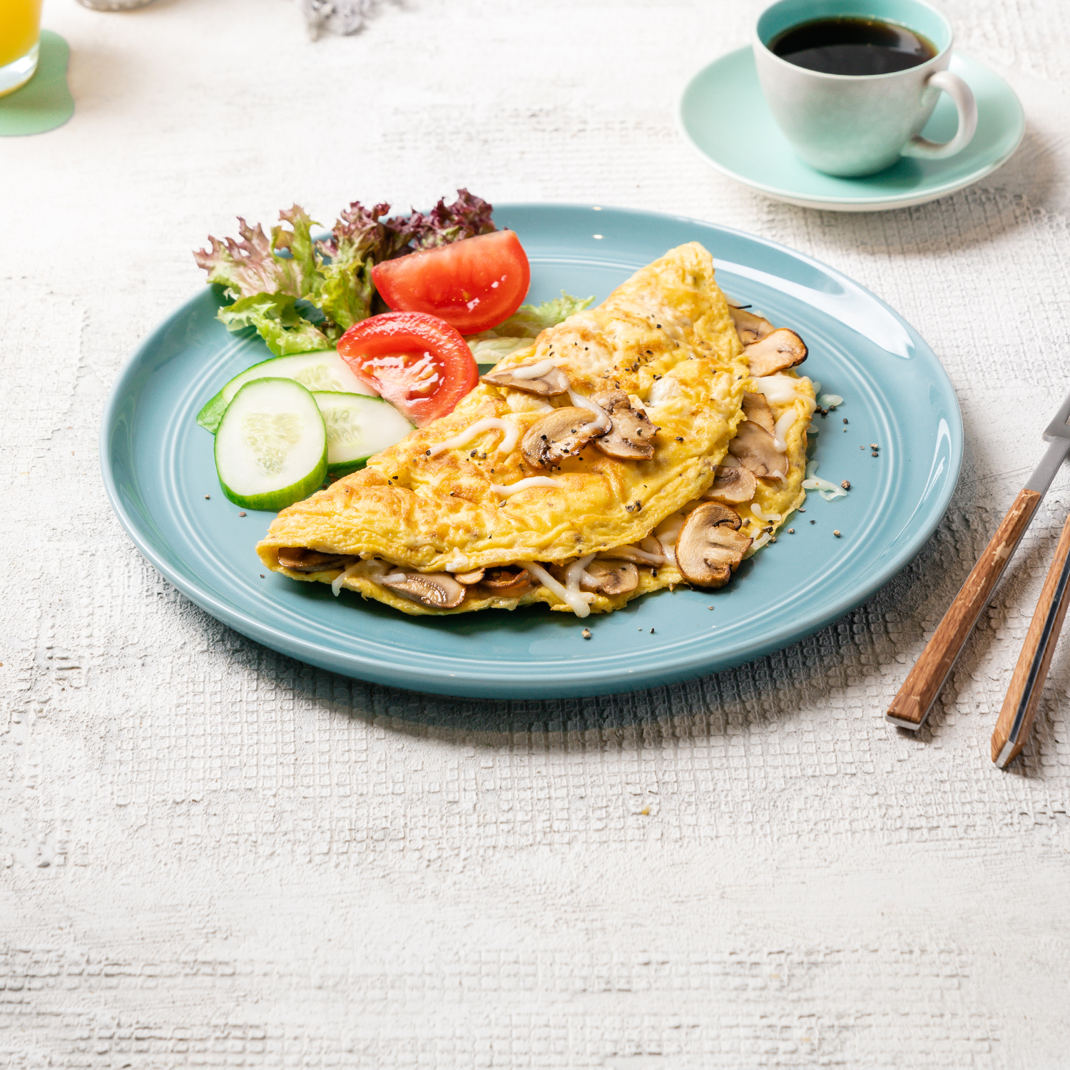 Cheese & Mushroom Omelette
