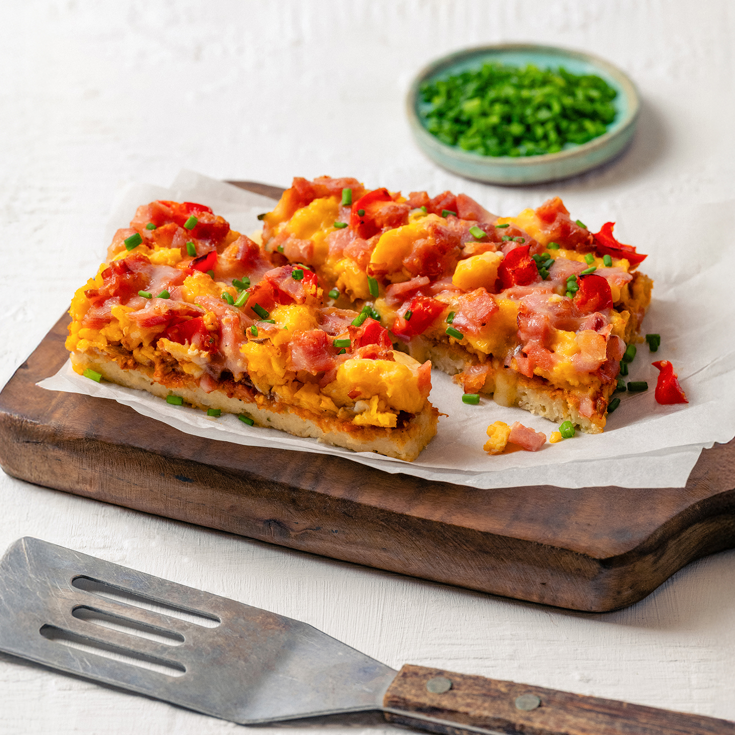 Egg & Bacon Pizza Slice